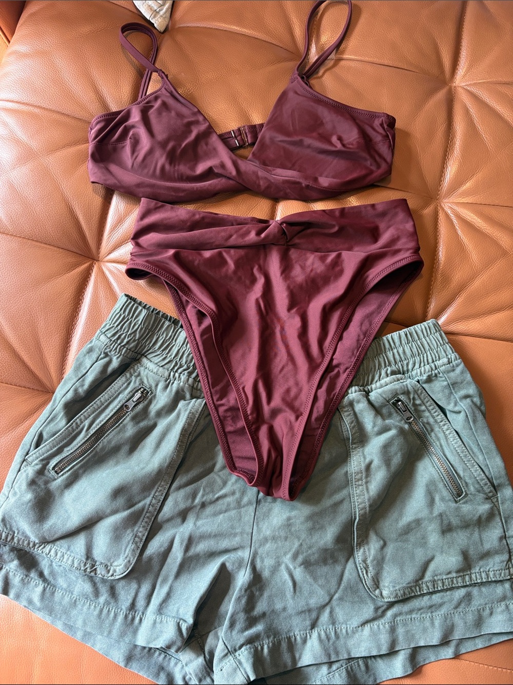 Aerie Bathing suit and short bundle